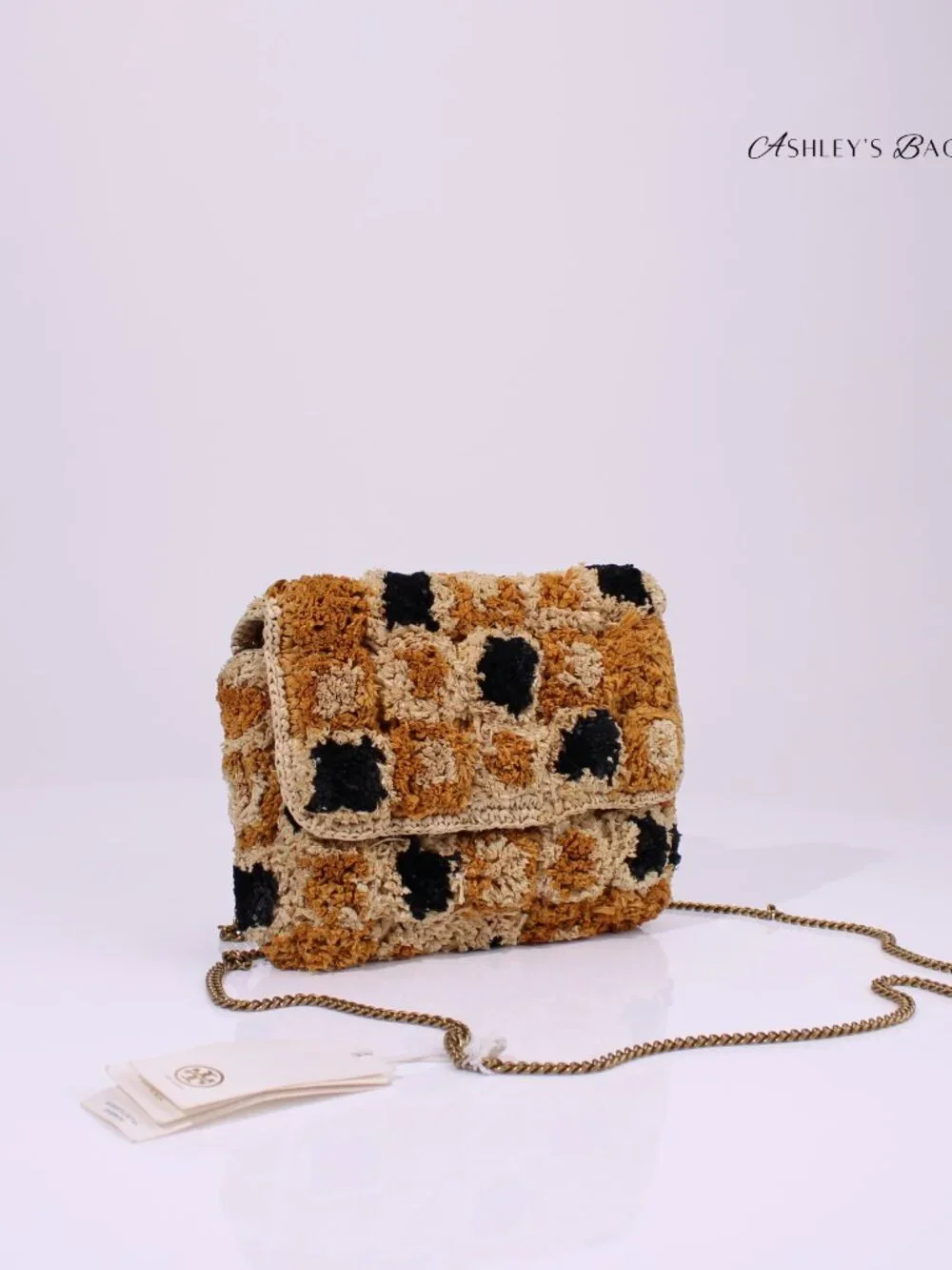 Tory Burch Kira Raffia Rosette Mini Crossbody Bag